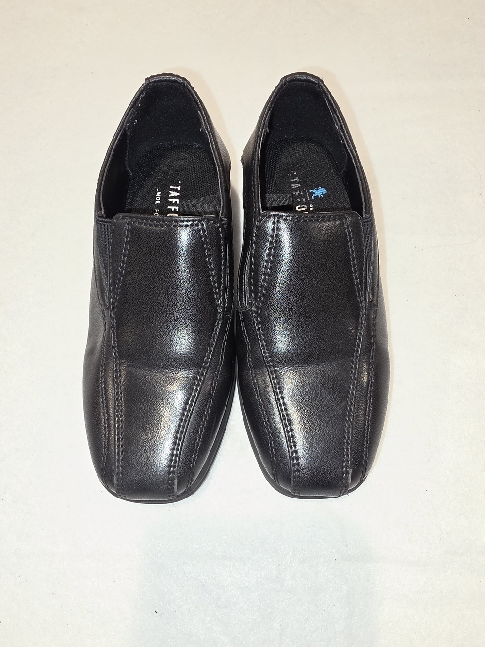 Boys Stafford Black Slip-On Dress Shoes